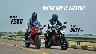 Bajaj Pulsar F250 Vs Ktm Duke250 Bs6 | पंगा लेके गलत कर दिया | Which is faster?