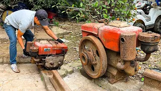 Genius Boy Mechanic Full Restoration Extremely Rusty Diesel Engine From Scrap Yard-Top Repair Skills