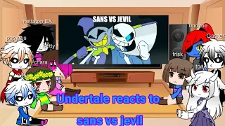 Undertale reacts to Sans vs Jevil 《gacha club》