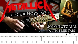 Metallica - The Four Horsemen 2nd guitar solo lesson (with tablatures and backing tracks)