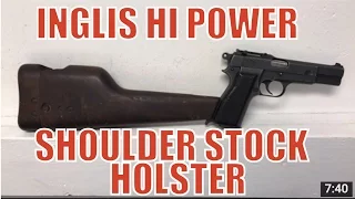 Browning Inglis Hi Power 9mm Pistol With Shoulder Stock Holster - Short Barrel Rifle SBR ?