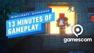 13 Minutes of Minecraft: Dungeons Gameplay - Gamescom 2019