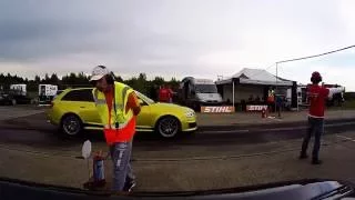 Nissan GTR vs Audi RS6 Startline. 1/4 mile, 3 runs