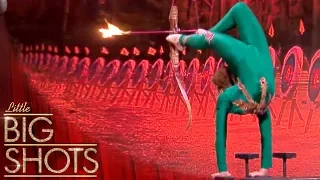 Contortionist Bella & Her Flaming Archery! 🔥 @BestLittleBigShots