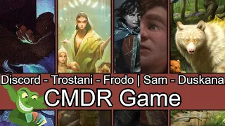 Discord vs Trostani vs Frodo | Sam vs Duskana EDH / CMDR game play