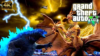 Godzilla ||The King Of Moster|| Final Battle Remake ( GTA V Mods)