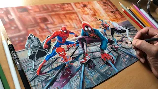 Drawing Spider-Man into the Spider-Verse - Timelapse | Artology