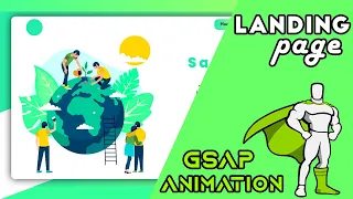 animated landing page using html css and js(gsap) || Greenshock animation library