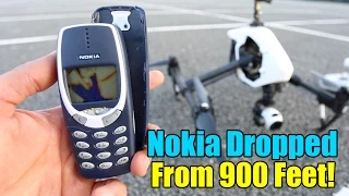 Nokia 3310 Destruction Test  - Extreme 900 Feet Drop Test!