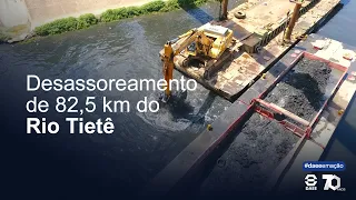 Desassoreamento de 82,5 km do Rio Tietê | DAEE em Ação