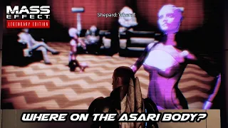 Where on the asari body? Shepard - Mass Effect 2 Legendary Edition