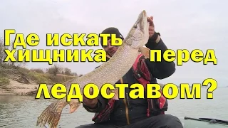 Где искать хищника перед ледоставом? Щука на джиг осенью по холодной воде.