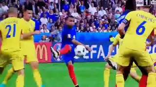 France vs Romania 2-1 - Amazing goal by Dimitri Payet! (10/6/16)