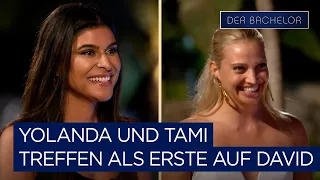 Yolanda und Tami treffen als Erste auf David | Der Bachelor