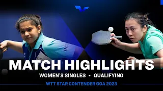 Diya Parag Chitale vs Tin-Tin Ho | WS Qual | WTT Star Contender Goa 2023