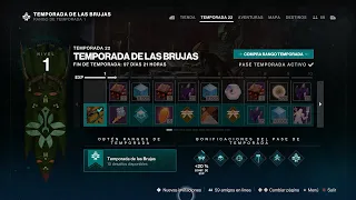 Vista Rápida! Pase de las BRUJAS - Temporada 22 Destiny 2