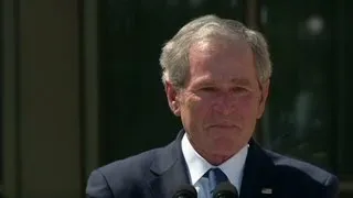 Presidential library leaves Bush teary-eyed