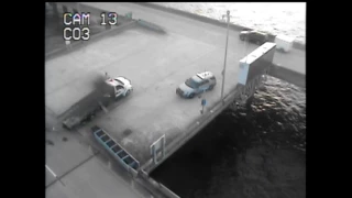 Causeway tow truck hit from behind on bridge