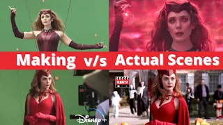 WandaVision Making vs Actual Scenes | Elizabeth Olsen and Paul Bettany 2021