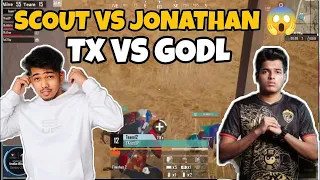 TeamXspark Vs Godlike 4v4 Fight l Jonathan Vs Scout 1v1 🔥