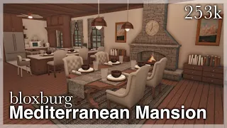 Bloxburg - Mediterranean Mansion Speedbuild (interior + full tour)