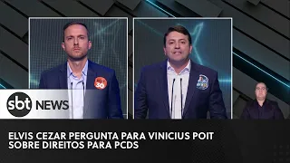 Elvis Cezar pergunta para Vinicius Poit sobre direitos para PCDs | Debate Governador SP