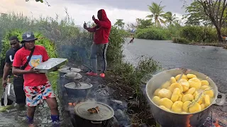 We had to move with everything | Rain rain rain | Canadian guest seh rain or shine coconut dumpling