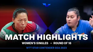 Sutirtha Mukherjee vs Fu Yu | WS R16 | WTT Star Contender Goa 2023