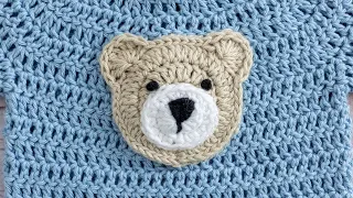 How to Crochet a Bear Applique (Cute, Fast & Easy)