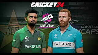 Pakistan bowling🔥Pakistan vs New Zealand T20 World Cup 2024 | Cricket 24 #2