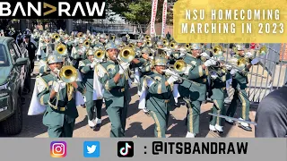 Band Raw || NSU Spartan Legion & Alumni Marching Down Presidential || HOMECOMING 2023