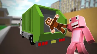 KORKUNÇ ÇÖPÇÜ ARDA'YI ÇÖP KAMYONUNA ATTI! 😱 - Minecraft