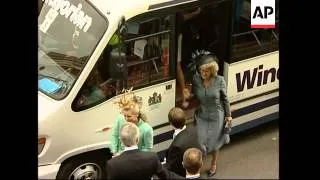 APTN coverage of arrivals for Guildhall royal wedding ceremony