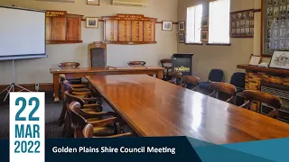 22 March 2022 Council Meeting