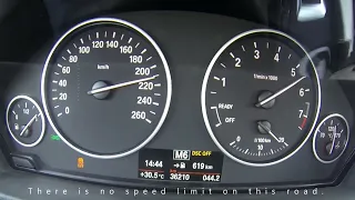 2014 BMW 316i (136hp) 0-210 KMH Autobahn Top Speed