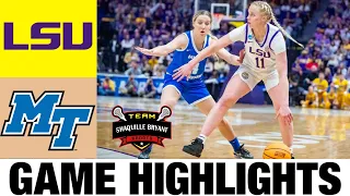 #3 LSU vs Middle Tennessee Highlights | NCAA Women's Basketball Championship | College Basketball