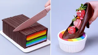 Beautiful Rainbow Chocolate Cake Decorating Ideas | Most Amazing Chocolate Cake Recipe