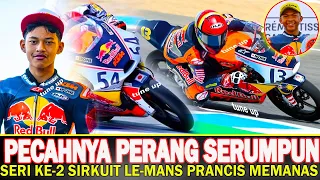 Veda Ega Pratama tantang hakim danis malaysia~seri ke 2 sirkuit Le mans 11-12 mei~redbul rokies cup