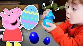 EASTER EGGS HUNT WITH PEPPA PIG SURPRISE TOYS FOR KIDS!!