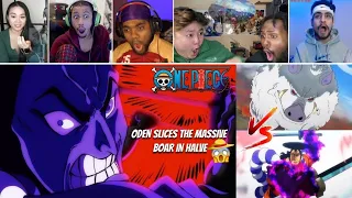 Oden vs White Boar 🔥 !! Paradise Waterfall 😱 One Piece 961 Reaction Mashup