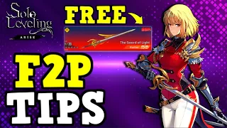 Best F2P Tips & Free SSR WEAPON - Solo Leveling: Arise