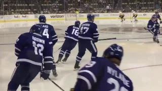 Toronto Maple leafs warm up vs Pittsburgh Penguins - November 12, 2016