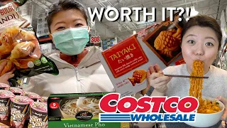 TRYING COSTCO FOOD! NEW Asian Frozen Foods, Instant Noodles & Snacks