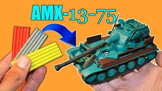 Лёгкий Танк AMX13-75 из Пластилина!