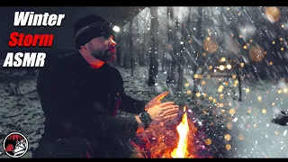 Multi-day Winter Storm Camping in Snow with No Tent - ASMR Relaxing Adventure