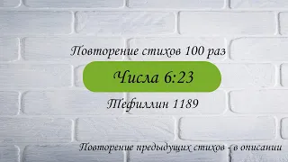 Тефиллин. Числа 6:23. Повторение стихов 100 раз