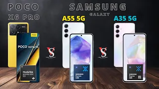 Poco X6 pro vs  Samsung A55 vs  Samsung A35 Full Comparison