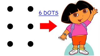 Turn 6 dots into Dora the Explorer drawing easy - How to draw dora the explorer drawing outline