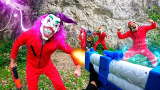 Nerf War /Forest Battle 4 (Nerf First Person Shooter) / Nerf Killer Clown Attack