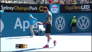 Fabio Fognini v Juan Martin Del Potro highlights (2R) - Apia International Sydney 2015